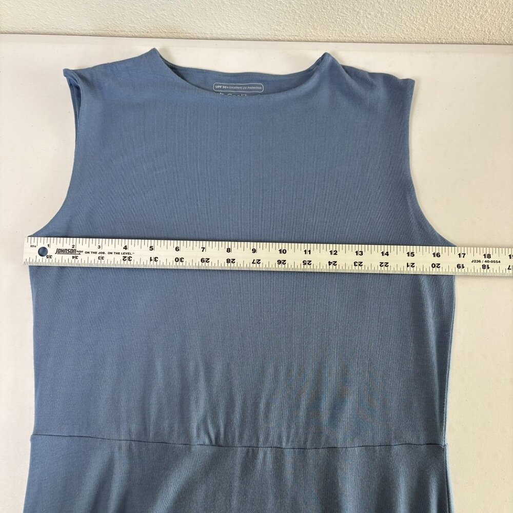 Coolibar Tierra Tank Midi Dress Womens Size M Blue UPF 50+ Vacation Beach 10657 - Picture 7 of 10